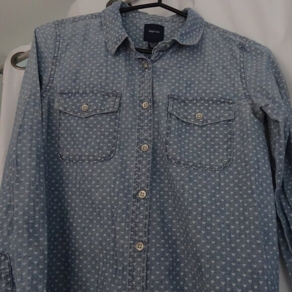 girl's GAP shirt dress with heart pattern size XXL - Picture 1 of 7